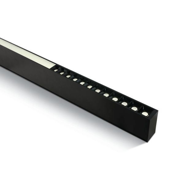 ONE Light LED Linear Profiles - Decken-/Hängelampe - 120 x 7 x 3,5 cm - 40W LED inkl. - schwarz - warmweiße Lichtfarbe