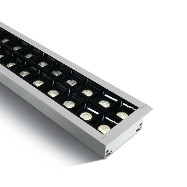 ONE Light Recessed LED Linear Profiles - Deckeneinbauleuchte - 130 x 8 x 5,5 cm - 40W LED inkl. - weiß - weiße Lichtfarbe