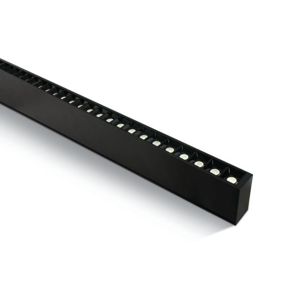 ONE Light LED Linear Profiles - Decken-/Hängelampe - 130 x 7 x 3,5 cm - 40W LED inkl. - schwarz - warmweiße Lichtfarbe