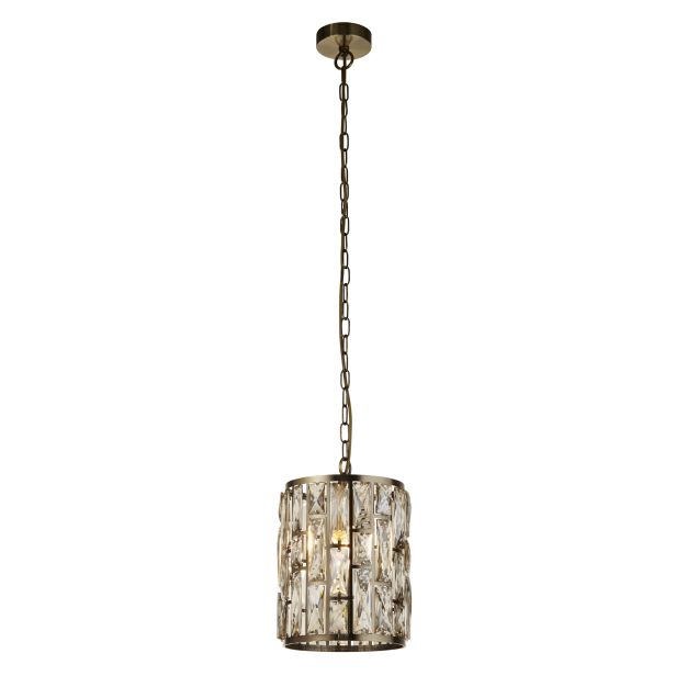 Searchlight Bijou - Hängeleuchte - Ø 22 x 150 cm - Messing antik und champagner