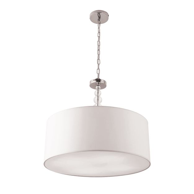 Maxlight Elegance - Hängeleuchte - Ø 55 x 120 cm - weiß und chrom