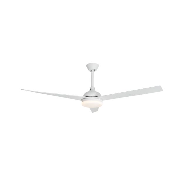 Nova Luce Flow - Deckenventilator mit Licht und Fernbedienung - Ø 152 x 47 cm - 18W LED inkl. - matt weiß