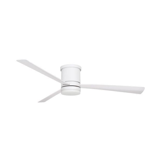 Nova Luce Silky - Deckenventilator mit Licht und Fernbedienung - Ø 132 x 25 cm - 18W LED inkl. - matt weiß
