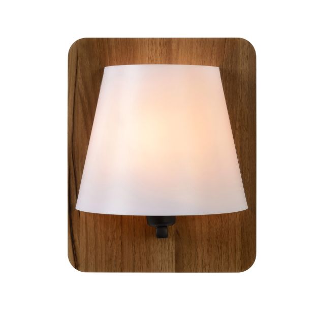 Lucide Idaho - Wandleuchte - 12 x 12 x 25 cm - braun und opal