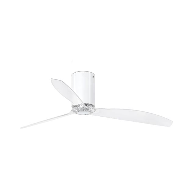 Faro Mini Tube - Deckenventilator mit Fernbedienung - Ø 128 cm - weiß und transparent