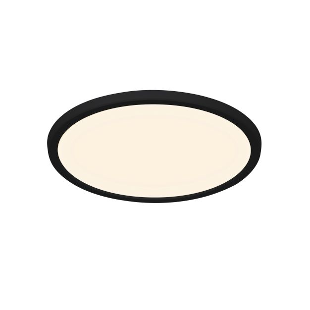 Nordlux Oja - Deckenleuchte - Ø 29,4 x 2,3 cm - 17W dimmbare LED inkl. (3000K/4000K) - IP54 - schwarz