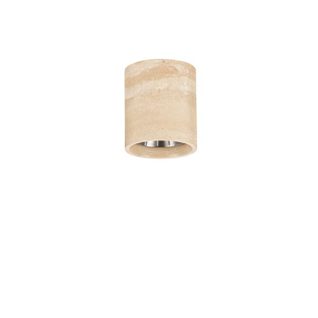 Nova Luce Balma - Außen-Deckenleuchte - Ø 10,2 x 12 cm - 10W LED inkl. - IP65 - Marmor Travertin