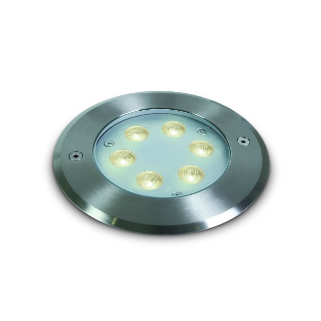 ONE Light LED Underwater Range - Unterwasser-LED-Strahler - Ø 150 mm, Ø 140 mm Einbaugröße - 6W dimmbare LED inkl. - IP68 - Messing gebürstet - Lichtfarbe warmweiß