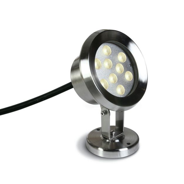 ONE Light LED Underwater Range - Unterwasser-LED-Strahler - Ø 14,3 x 21 cm - 9 x 1W dimmbare LED inkl. - IP68 - Edelstahl