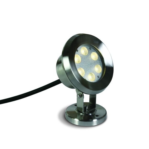 ONE Light LED Underwater Range - Unterwasser-LED-Strahler - Ø 12,5 x 17,6 cm - 6W dimmbare LED inkl. - IP68 - Edelstahl