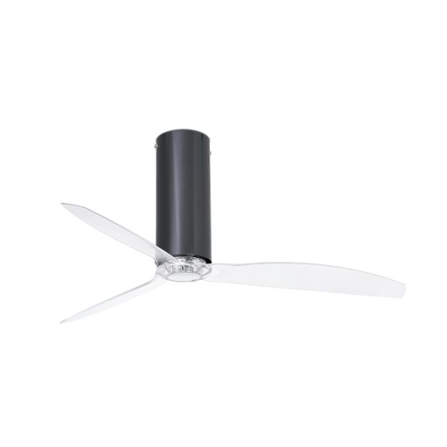 Faro Tube - Deckenventilator mit Fernbedienung - Ø 128 cm - schwarz und transparent