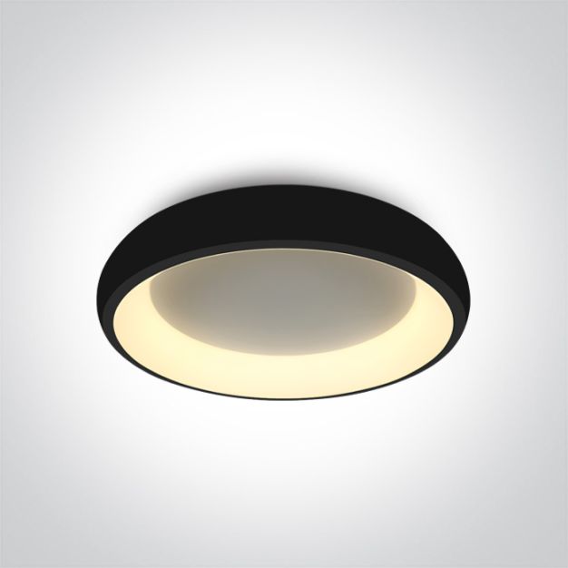 ONE Light LED Dekorativ - Deckenleuchte - Ø 40 x 8,5 cm - 30W LED inkl. - schwarz - einstellbare Lichtfarbe