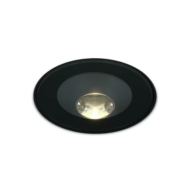 ONE Light Trimless Inground Range - Bodenspot für den Außenbereich - Ø 98 mm, Ø 136 mm Einbaugröße - 6W LED inkl. - IP67 - schwarz
