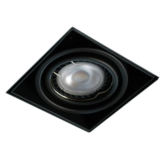 Zuma Line Oneon DL50-1 - Einbaustrahler mit verstellbarer Aufbauhöhe - 88 x 88 mm, 89 x 89 mm Einbaumaß - schwarz
