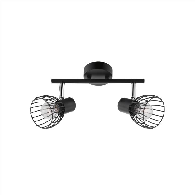 Nova Luce Fiumicino - Aufbaustrahler 2L - 25,5 x 8 x 18 cm - mattschwarz