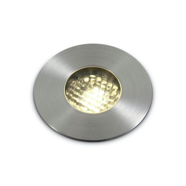 ONE Light COB Honeycomb Range - Bodenspot für den Außenbereich - Ø 62 mm, Ø 52 mm Einbaugröße - 3W dimmbare LED inkl. - IP67 - Edelstahl - Lichtfarbe warmweiß