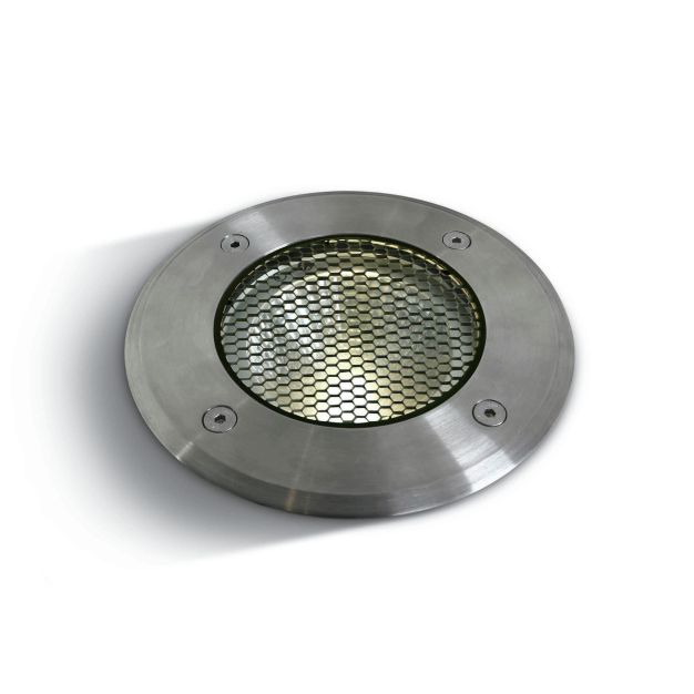 ONE Light COB Inground Range - Bodeneinbaustrahler für den Außenbereich - Ø 145 mm, Ø 132 Einbaugröße - 20W dimmbare LED inkl. - IP67 - Edelstahl - Lichtfarbe warmweiß