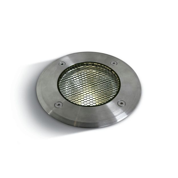 ONE Light COB Inground Range - Bodeneinbaustrahler für den Außenbereich - Ø 145 mm, Ø 132 mm Einbaumaß - inkl. 20W dimmbare LED - IP67 - Edelstahl - Lichtfarbe weiß