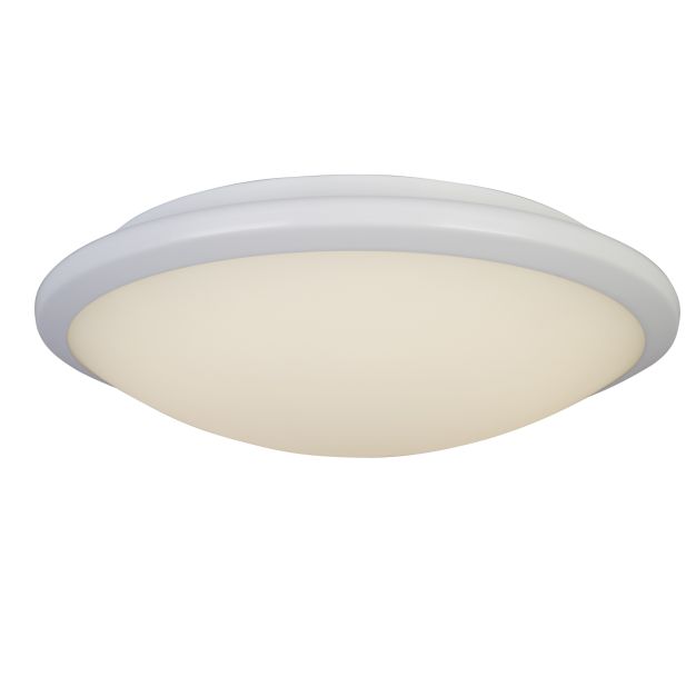 Searchlight Knutsford - Deckenleuchte - Ø 31 x 9 cm - 14W LED inkl - IP44 - weiß und opal