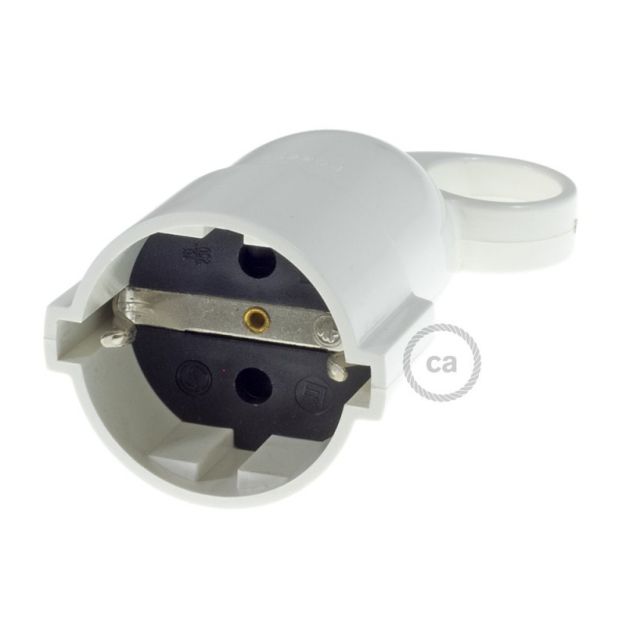 Creative Cables Schuko - Stecker mit Ring - 230V - weiß