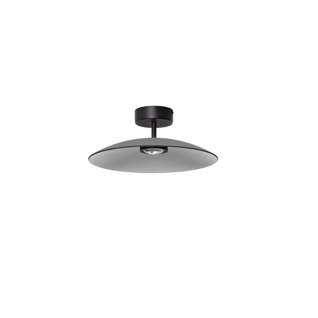 Nova Luce Polifemo - deckenleuchte - Ø 40 x 16 cm - 12W LED inkl. - Rauchglas und Sand schwarz