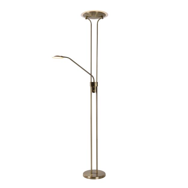 Lucide Champion - Stehleuchte - Ø 25,4 x 180 cm - 20W + 4W dimmbare LED inkl - Bronze