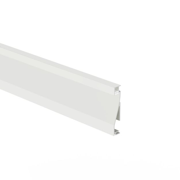 Klus Olis - Aluminium-Sockelleistenprofil - 1,4 x 8 cm - weiß
