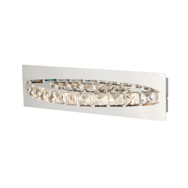 Searchlight Clover - Wandleuchte mit Schalter - 31 x 9 cm - 5W LED inkl - Chrom