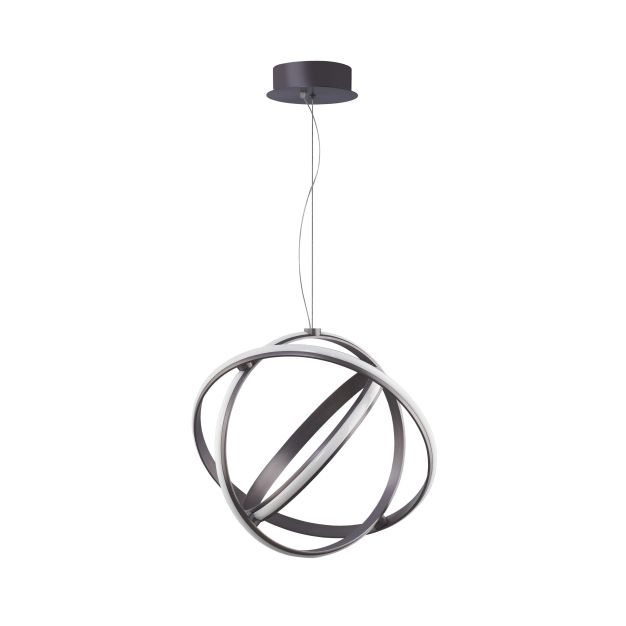 Nova Luce Pertone - Pendelleuchte - Ø 50 x 150 cm - 53W dimmbare LED inkl. - schwarz lila