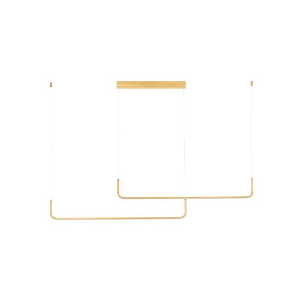 Nova Luce Strita - Hängelampe -  150 x 120 cm - 40W dimmbar LED inkl. - messing gold