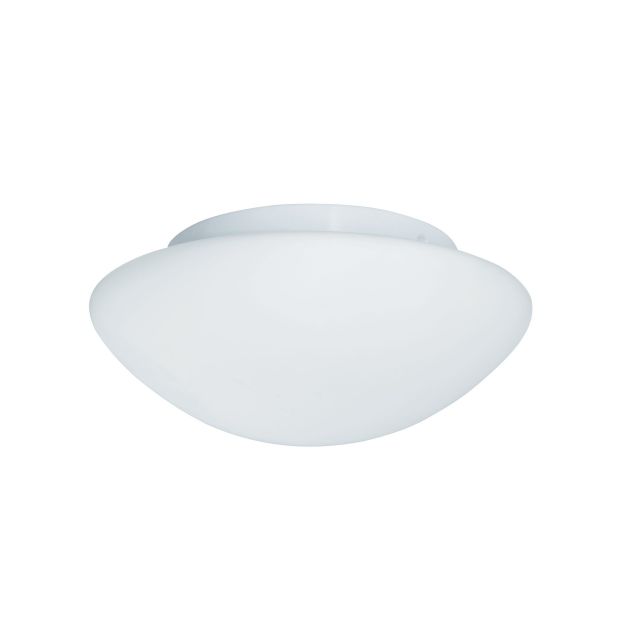 Searchlight Bathroom Flush - Badezimmer-Deckenleuchte - Ø 35 x 11,5 cm - IP44 - opalweiß