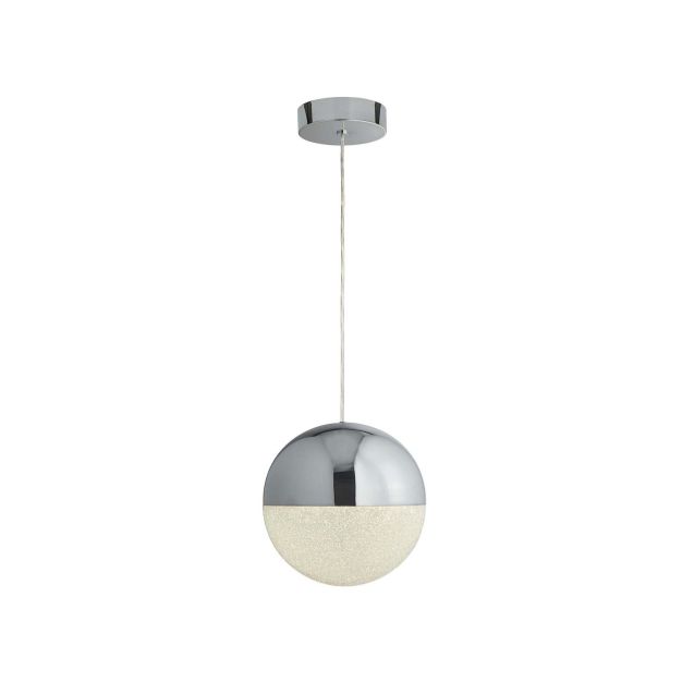Searchlight Marbles - Pendelleuchte - Ø 25 x 150 cm - 18W dimmbare LED inkl - Chrom