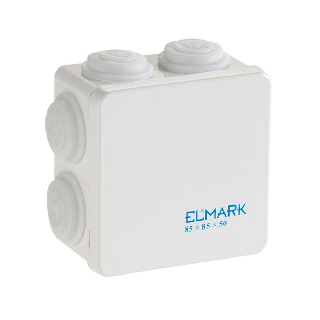 Elmark Verteilerbox - 8,5 x 8,5 x 5 cm - IP55 - weiß