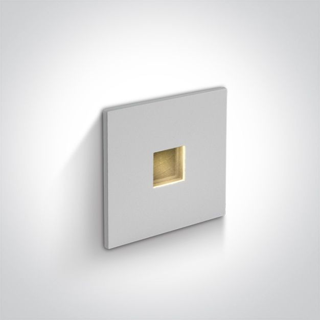 ONE Light Indoor/outdoor Dekorative Wandeinbauleuchte - Wandeinbauleuchte - 3,7 x 3,7 x 2,2 cm - 1W LED inkl. - IP54 - weiß