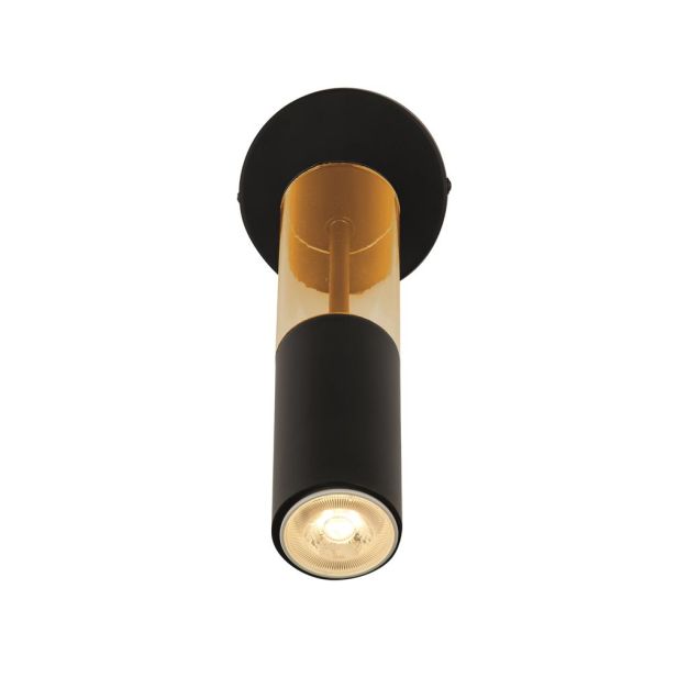 Searchlight Merrygold - Wandleuchte - 10 x 29 cm - schwarz und bernsteinfarben
