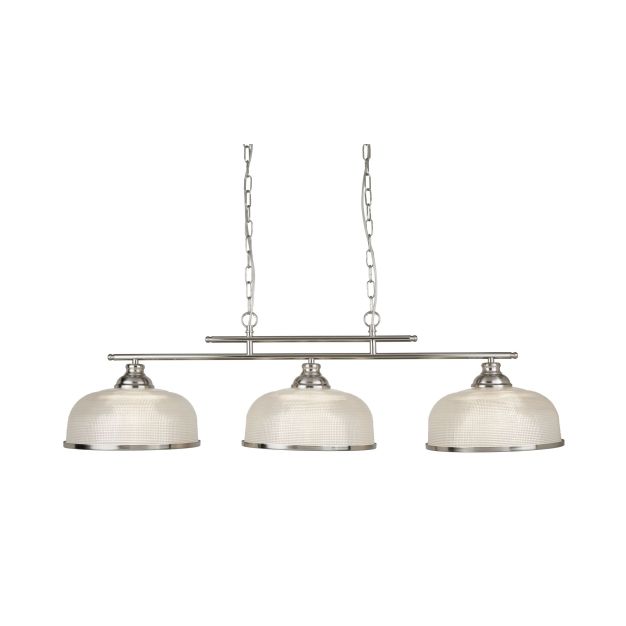 Searchlight Bistro II - Pendelleuchte - 99 x 27 x 80 cm - satiniert silber