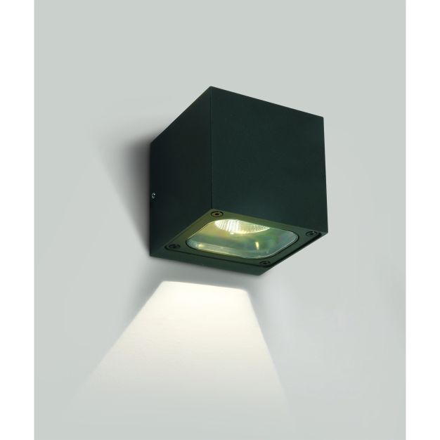 ONE Light Cube Wall Lights - Außenwandleuchten - 10 x 10 x 10 cm - 6W LED inkl. - IP65 - anthrazit