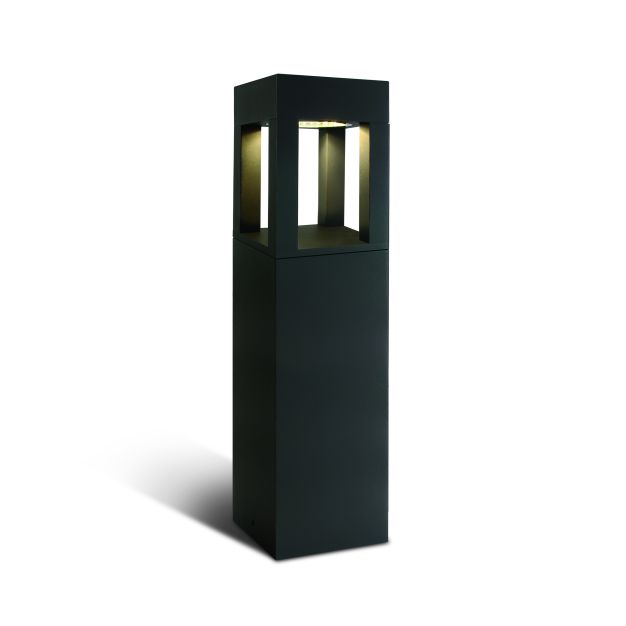ONE Light Cage Light I - Gartenleuchte - 16 x 16 x 60 cm - 22W LED inkl. - IP65 - anthrazit - warmweiße Lichtfarbe