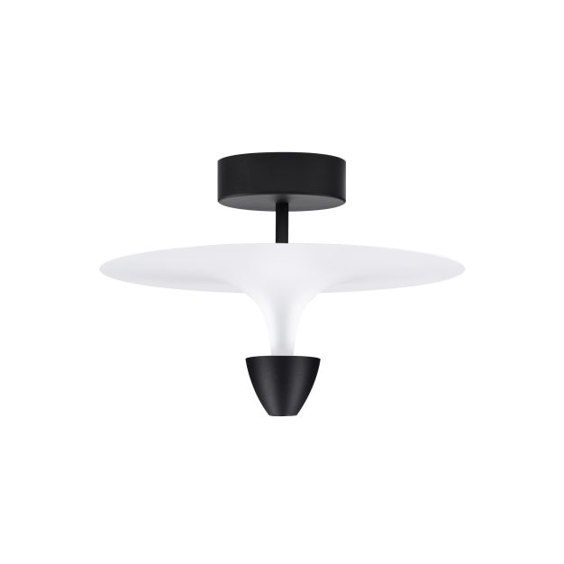 Nova Luce Luet - Deckenleuchte - Ø 34 x 24 cm - 11W LED inkl. - sand schwarz und weiß