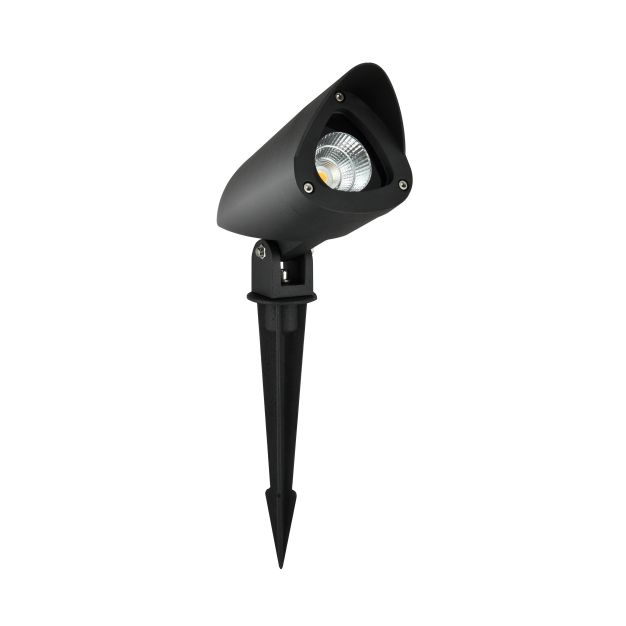 Nova Luce Inside - Bodenstrahler auf Erdspieß - 26 cm - 3W LED inkl. - IP65 - schwarz