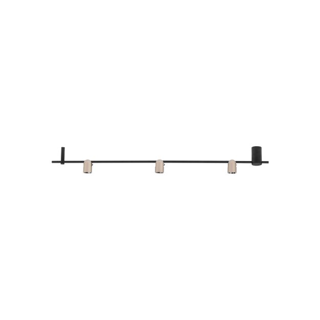 Nova Luce Sirmos - Hängelampe - 150 x 18 x 7 cm - 21W dimmbar LED inkl. - Mokka Kaffee und Sand schwarz