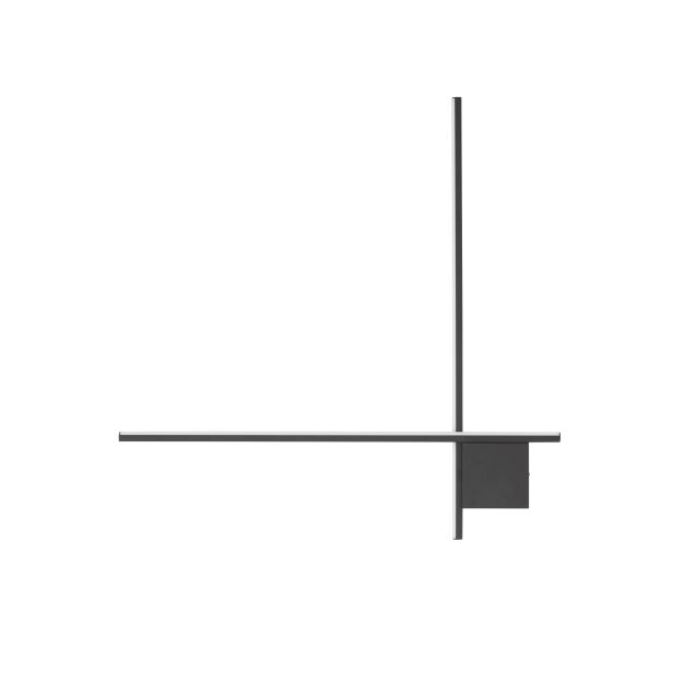 Nova Luce Cross - wandleuchte - 80 x 80 x 4 cm - 21W LED inkl. - Sand schwarz