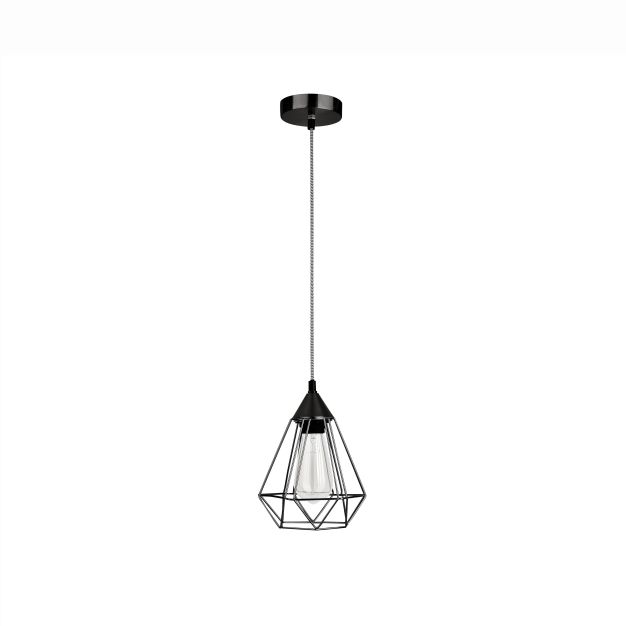 Nova Luce Paolo - Pendelleuchte - Ø 17 x 120 cm - schwarz