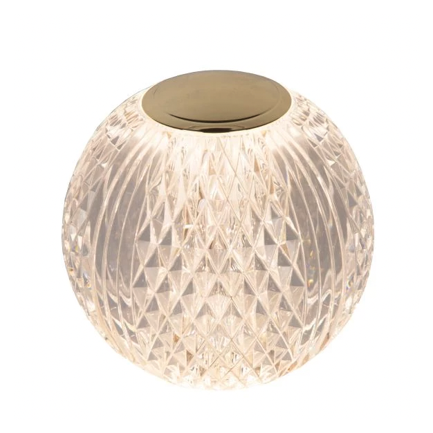 Lucide Cintra - Tischleuchte - Ø 11 x 10,5cm - 3 Stufen Dimmer - 2W LED inkl - wiederaufladbar - 3000K