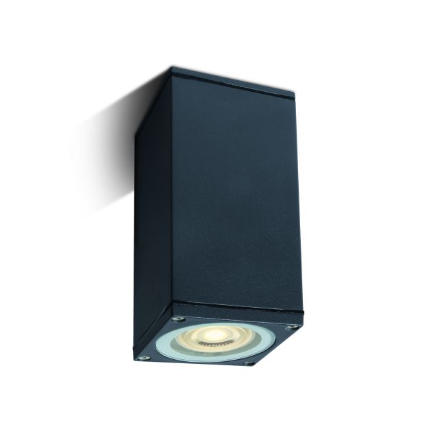 ONE Light GU10 Outdoor Cubes - Aufbaustrahler - 6,3 x 6,3 x 13,5 cm - IP54 - anthrazit
