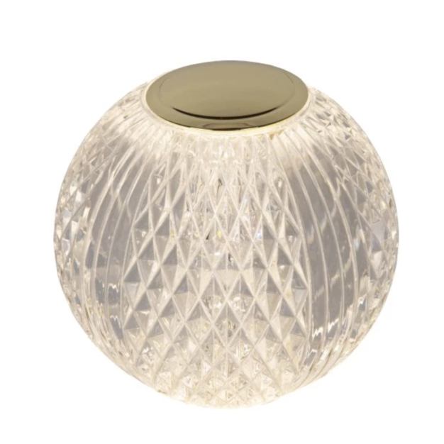 Lucide Cintra - Tischleuchte - Ø 9 x 8,7cm - 3 Stufen Dimmer - 1,5W LED inkl - wiederaufladbar - 2700K