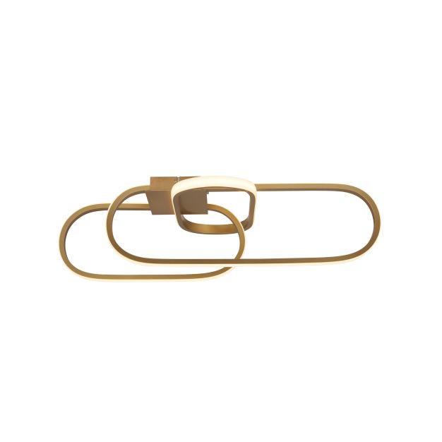 Searchlight Clip - Deckenleuchte - 65 x 18 cm - 37W LED inkl - gold und opal