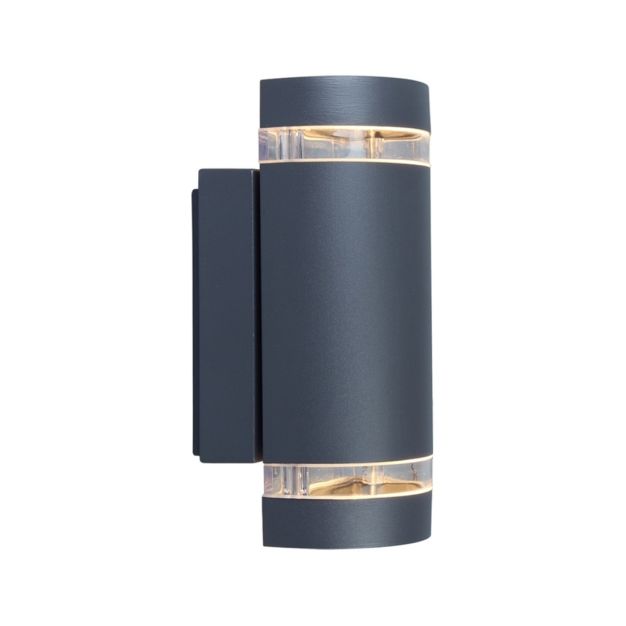 Lutec Focus - Außenwandleuchte - 11 x 11 x 23 cm - IP44 - dunkelgrau