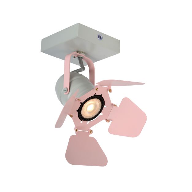 Lucide Picto - Aufbaustrahler 1L - 16 x 12,5 x 16 cm - rosa und grau