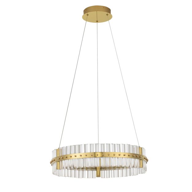 Nova Luce Kezo - Hängelampe - Ø 60 x 130 cm - 45W dimmbar LED inkl. - Gold